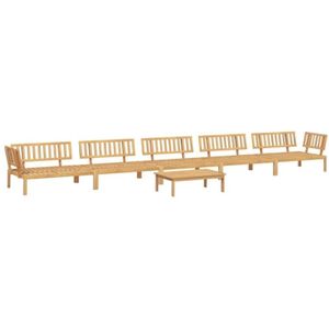 vidaXL - 6-delige - Loungeset - pallet - massief - acaciahout