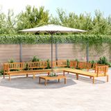 vidaXL - 6-delige - Loungeset - pallet - massief - acaciahout