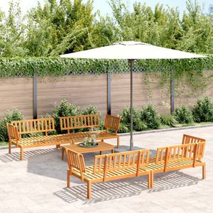 vidaXL - Loungeset - Massief Acaciahout - 5-delig - Tuinmeubelset