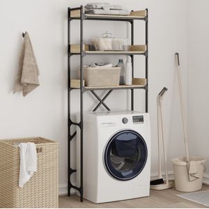 vidaXL Wasmachinekast 67x25x163 cm bewerkt hout sonoma eikenkleurig