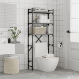 Vidaxl - Waschmaschinenregal Grau Sonoma 67x25x163 cm Holzwerkstoff