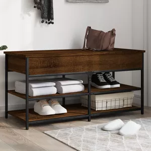 vidaXL Schoenenbankje 62x32x50 cm bewerkt hout sonoma eikenkleurig
