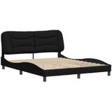vidaXL Bedframe zonder matras "Hvar" stof zwart 160x200 cm