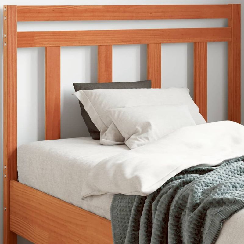 vidaXL - Hoofdbord - 100 - cm - massief - grenenhout - wasbruin