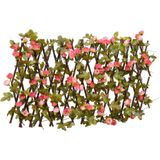 Vidaxl - Rankgitter mit Künstlichem Efeu Erweiterbar Dunkelrosa 180x20cm