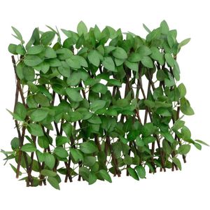 vidaXL Kunstplant klimop op latwerk uittrekbaar 180x30 cm groen