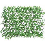 vidaXL Kunstplant klimop op latwerk uittrekbaar 180x65 cm groen