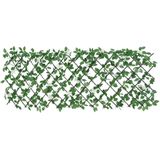 vidaXL Kunstplant klimop op latwerk uittrekbaar 186x30 cm groen