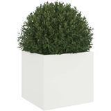 vidaXL Plantenbak 32x30x29 cm koudgewalst staal wit