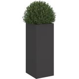 vidaXL Plantenbak 32x29x75 cm koudgewalst staal zwart