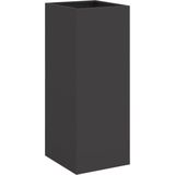 vidaXL Plantenbak 32x27,5x75 cm koudgewalst staal zwart