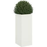 vidaXL Plantenbak 32x29x75 cm koudgewalst staal wit