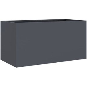 vidaXL Plantenbak 368x80x36 cm gegalvaniseerd staal - Bloembakken en Plantenbakken