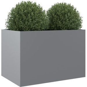 Pflanzkübel Silbern 62x40x39 cm Verzinkter Stahl Vidaxl