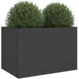 Pflanzkübel Schwarz 62x47x46 cm Stahl Vidaxl