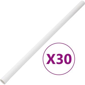 vidaXL - Kabelgoten - met - klemmen - Ø30 - mm - 30 - m - PVC