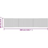vidaXL - Vloerkleed - Donkerbruin - Rechthoekig 60x300 cm - Bamboe