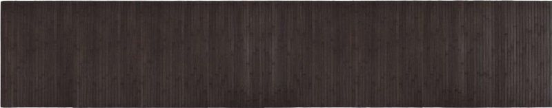 vidaXL - Vloerkleed - Donkerbruin - Rechthoekig 60x300 cm - Bamboe
