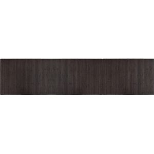 vidaXL Vloerkleed - Rechthoekig - Donkerbruin - Bamboe