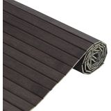 vidaXL Vloerkleed - Donkerbruin - Bamboe - Rechthoekig 70x500 cm