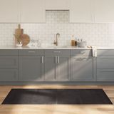 vidaXL Vloerkleed - Donkerbruin - Bamboe - Rechthoekig 80x200 cm