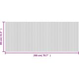 vidaXL Vloerkleed - Donkerbruin - Bamboe - Rechthoekig 80x200 cm