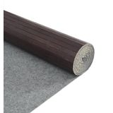 vidaXL - Vloerkleed - Donkerbruin - Rechthoekig 80x300 cm - Bamboe