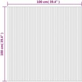 vidaXL - Vloerkleed - Donkerbruin - Bamboe - 100x100 cm