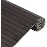 vidaXL - Vloerkleed - Donkerbruin - Bamboe - Rechthoekig 100x200 cm