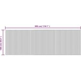 vidaXL - Vloerkleed - Donkerbruin - Bamboe - 100x300 cm