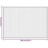 vidaXL Vloerkleed - Donkerbruin - Bamboe - Rechthoekig