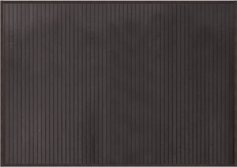 vidaXL Vloerkleed - Donkerbruin - Bamboe - Rechthoekig