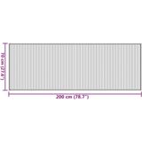 vidaXL - Vloerkleed - Bamboe - Donkerbruin - 70x200 cm