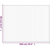 vidaXL - Vloerkleed - Donkerbruin - Bamboe - Rechthoekig 80x100 cm