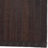 vidaXL - Vloerkleed - Donkerbruin - Bamboe - Rechthoekig 80x100 cm