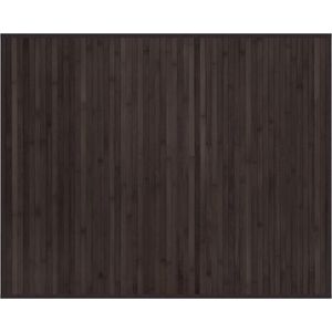 vidaXL - Vloerkleed - Donkerbruin - Bamboe - Rechthoekig 80x100 cm