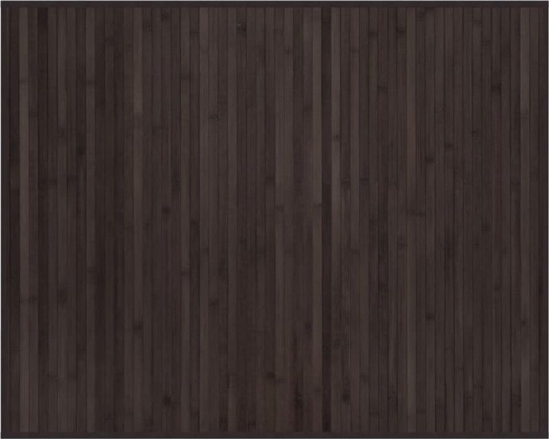 vidaXL - Vloerkleed - Donkerbruin - Bamboe - Rechthoekig 80x100 cm