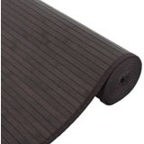 vidaXL Vloerkleed - Donkerbruin - Bamboe - Rechthoekig 80x500 cm