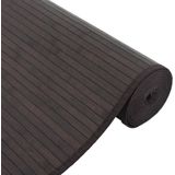 vidaXL - Vloerkleed - Donkerbruin - Bamboe - Rechthoekig
