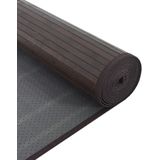 vidaXL Vloerkleed - Rechthoekig - Donkerbruin - Bamboe - 100x400 cm