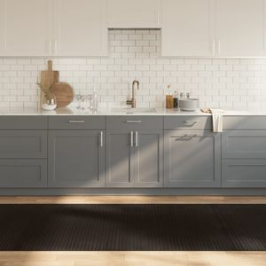 vidaXL Vloerkleed - Rechthoekig - Donkerbruin - Bamboe - 100x400 cm