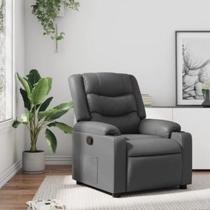 Relaxsessel Grau Kunstleder vidaXL