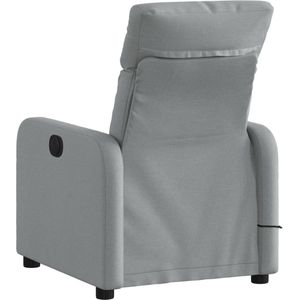vidaXL - Massagestoel - Verstelbaar - Lichtgrijs - Stof