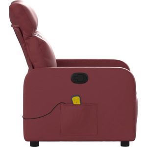 vidaXL Massagestoel - Kunstleer - Wijnrood - Verstelbaar