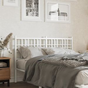 vidaXL Hoofdbord 137 cm metaal wit