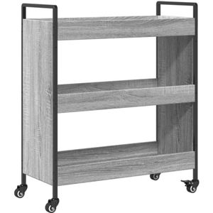vidaXL Keukentrolley 70x30x82 cm bewerkt hout grijs sonoma eikenkleur