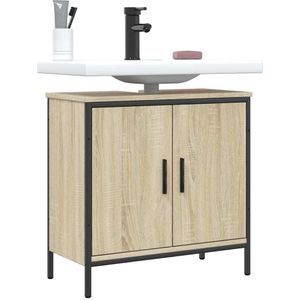 vidaXL - Wastafelkast - Hout - Sonoma Eikenkleurig - 60x30x60 cm