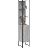 Badschrank Grau Sonoma 33x33x185,5 cm Holzwerkstoff Vidaxl