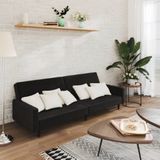 Schlafsofa 2-Sitzer Schwarz Samt Vidaxl