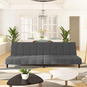 Schlafsofa 2-Sitzer Dunkelgrau Samt Vidaxl